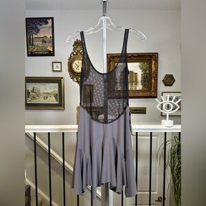 NWT Sympli Short Hanky Under Tank Titanium Grey Black Mesh Extender Size 6 3102S